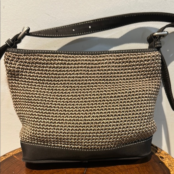 The Sak Brown Crossbody Small Woven Bag Adjustable Strap EUC - Picture 6 of 10